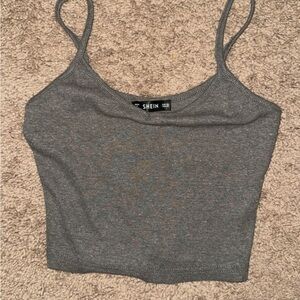 SHEIN Charcoal Ribbed Camisole